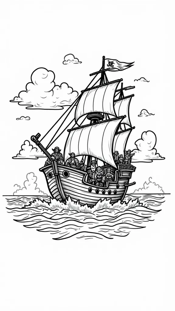 pirates of the caribbean coloring page